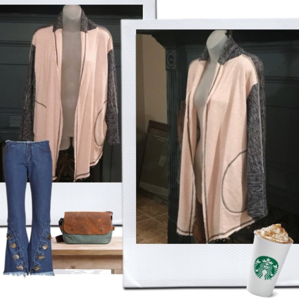 Oversized sporty cardigan